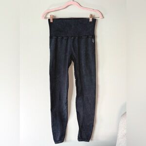 Free People Movement Good Karma High-Rise Leggings Washed Black Grey - M/L